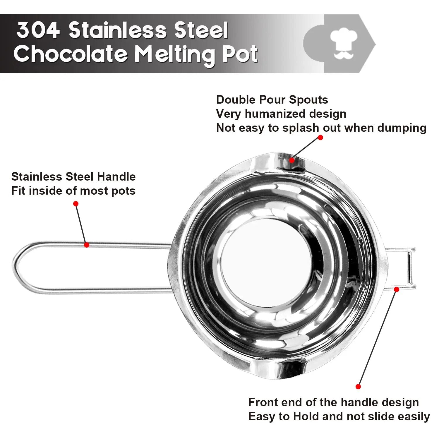 1200ml Wax Melting Pot - Multi-Purpose for Candles, Soap & Candy Making