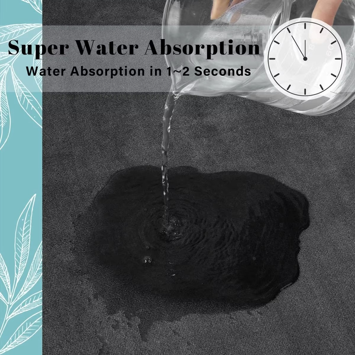 Coral Velvet Bath Mat | Ultra-Absorbent Anti-Slip Shower Rug