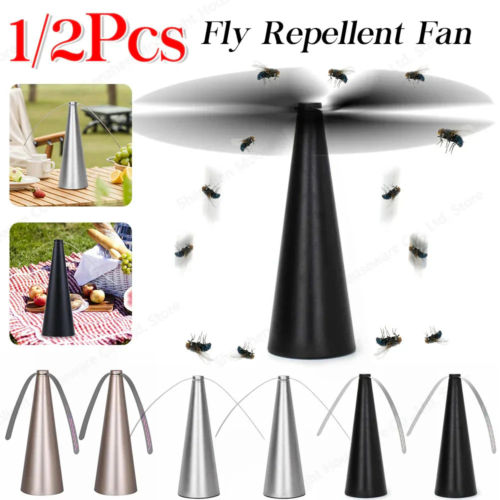 Tabletop Fly Repellent Fan and Bug Deterrent for Food Protection