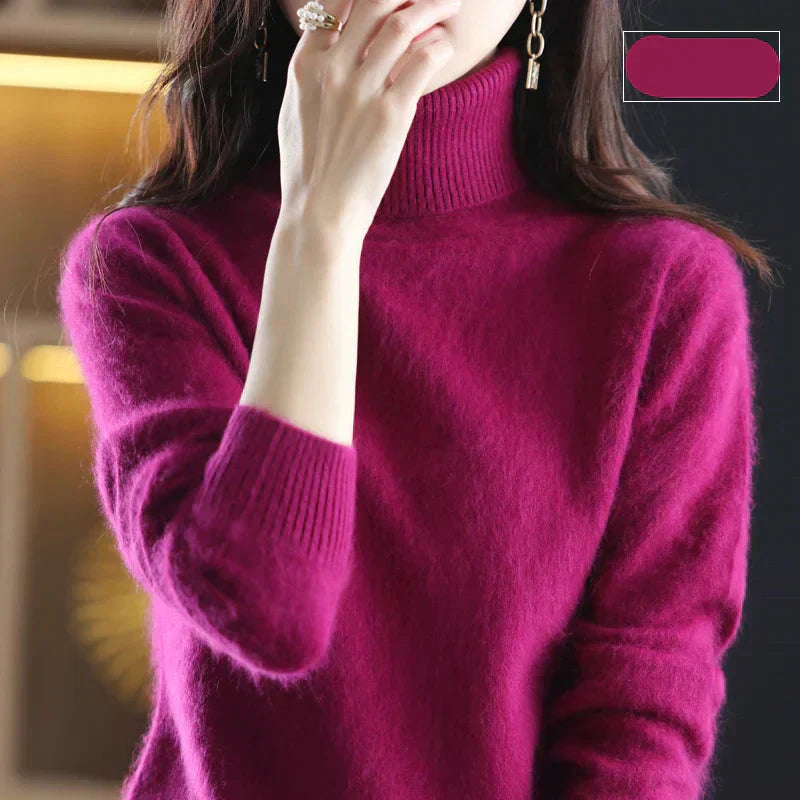 100% Cashmere High-Neck Sweater | Luxury Turtleneck Jumper for Women