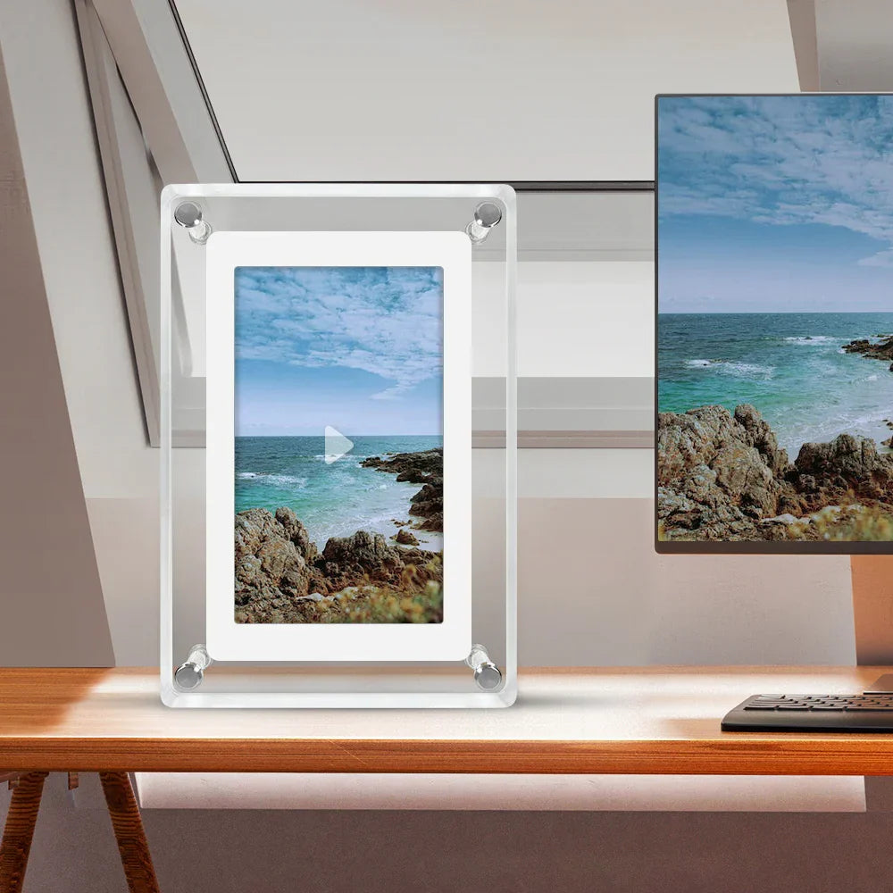 Portable Digital Photo Frame | Cordless Rechargeable Picture Album