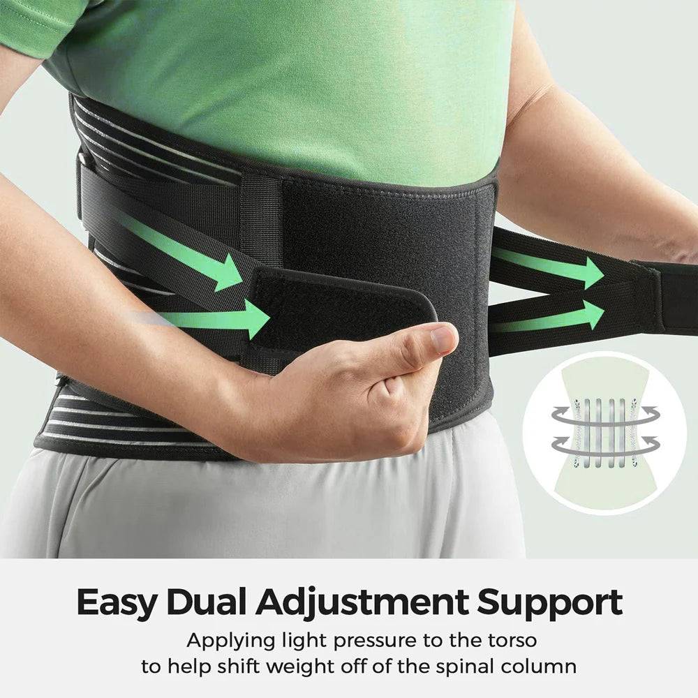 Lumbar Support Back Brace | Lower Back Belt for Sciatica Relief
