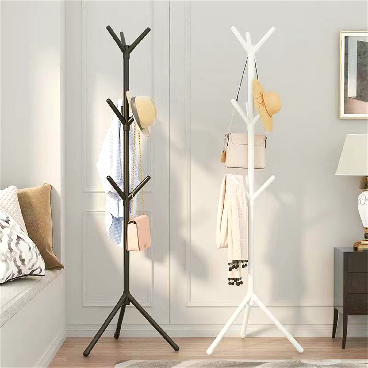 Tree Branch Coat Rack Stand, Clothes & Hat Organizer for Bedroom