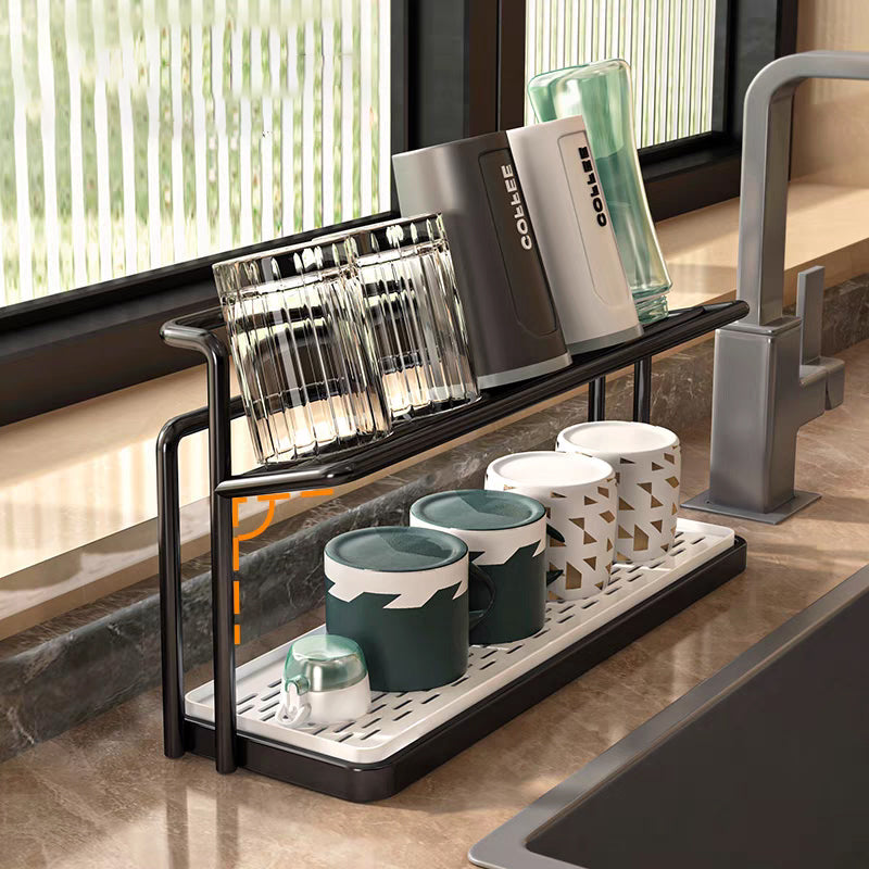 Stainless Steel Baby Bottle Drying Rack | Countertop Cup Drainer Organizer