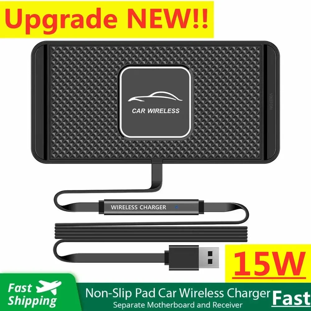 Fast Wireless Charging Pad | 15W Qi Charger Station | iPhone & Samsung