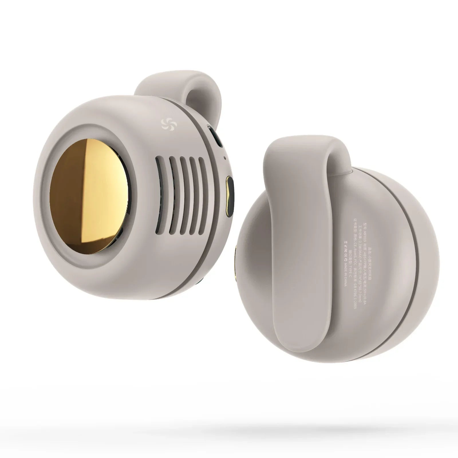 Portable Rechargeable Clip Fan, 3-Speed Mini Cordless Desk Fan