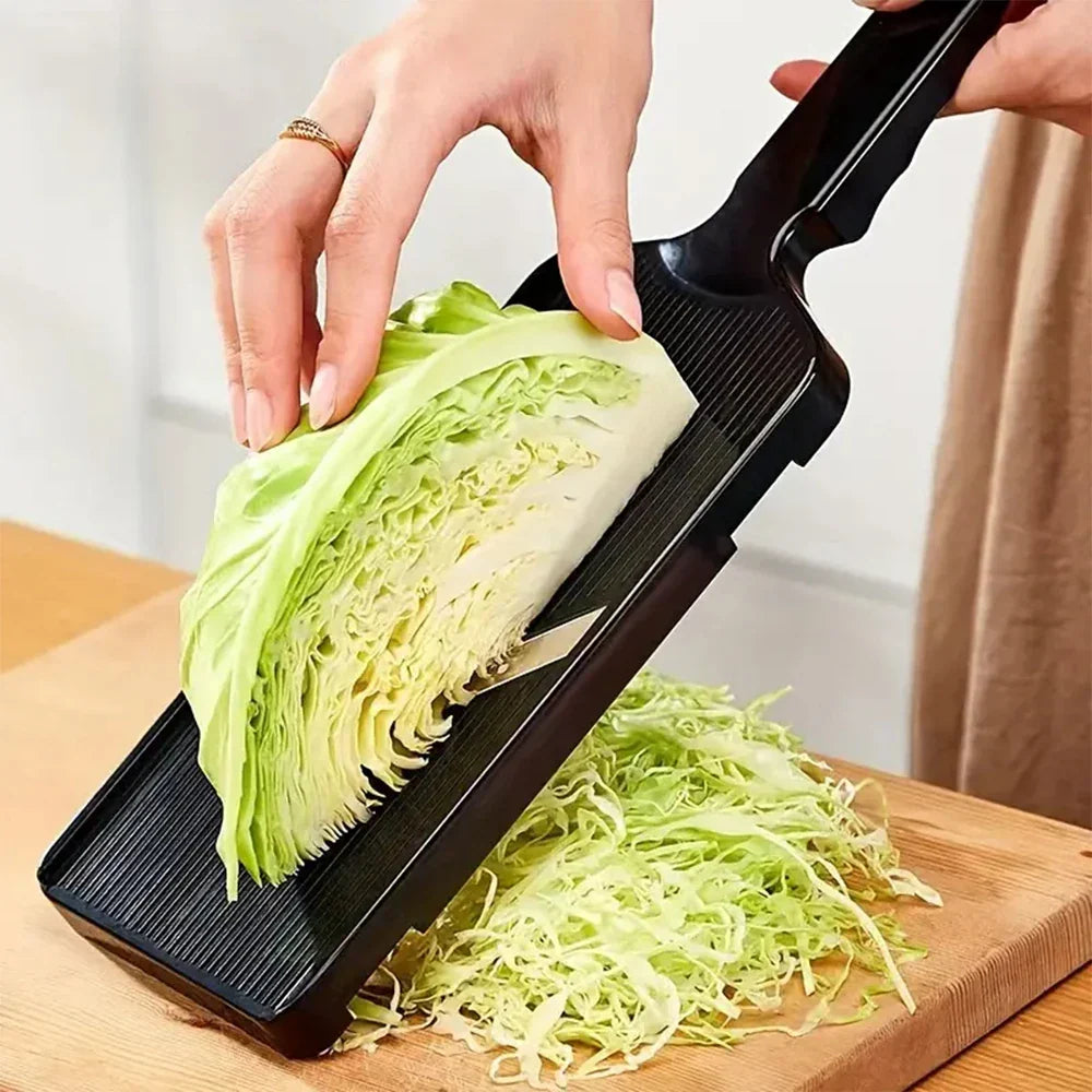 Stainless Steel Cabbage Shredder | Fine Vegetable Slicer & Salad Mandoline