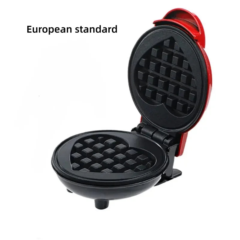 Mini Waffle Maker: Heart & Bubble Egg Cake Oven