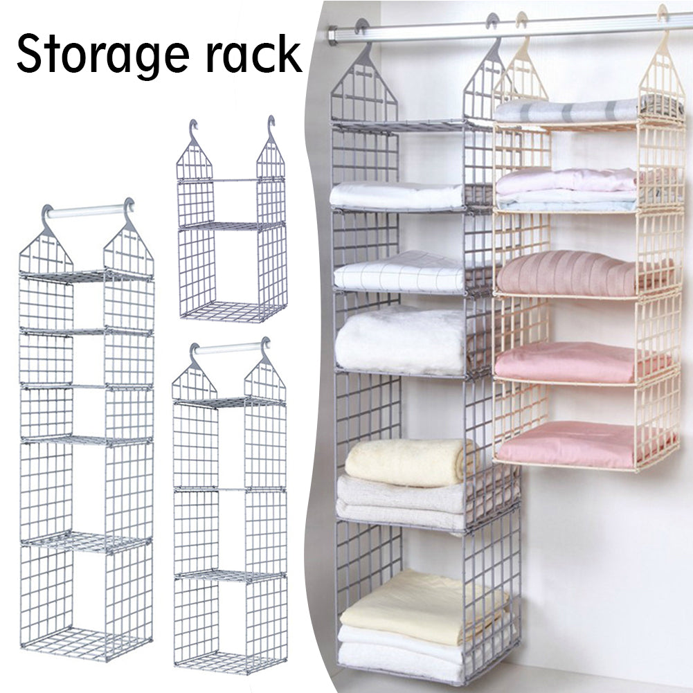 Hanging Closet Organizer Shelves | Foldable Wardrobe Storage