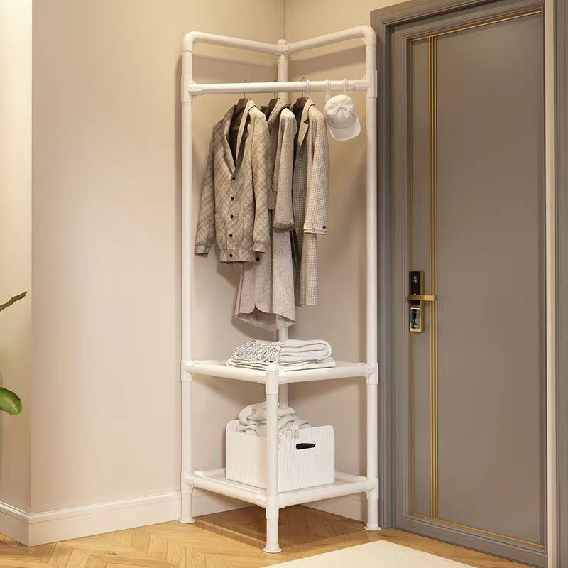 Corner Hall Tree Coat Rack Stand | Entryway Organizer & Clothes Storage
