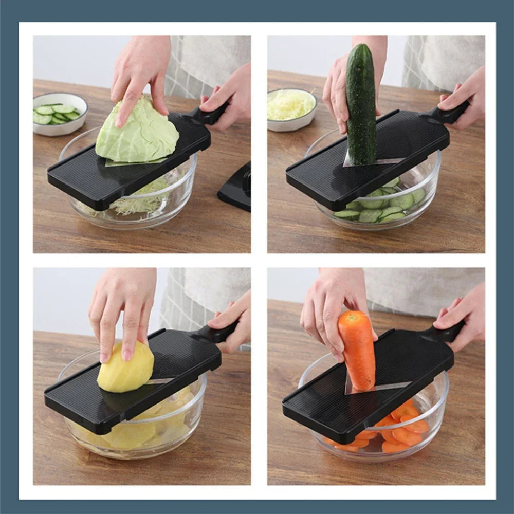 Stainless Steel Cabbage Shredder | Fine Vegetable Slicer & Salad Mandoline