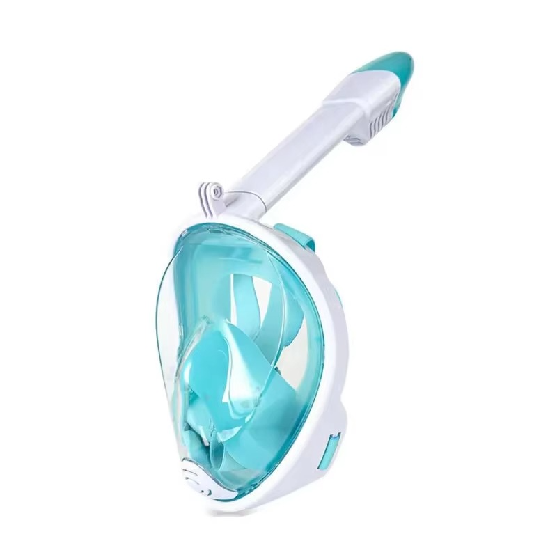 Full-Face Dry Snorkel Mask for Easy Breathing – Anti-Fog Panoramic Snorkeling Mask for Swimming & Diving