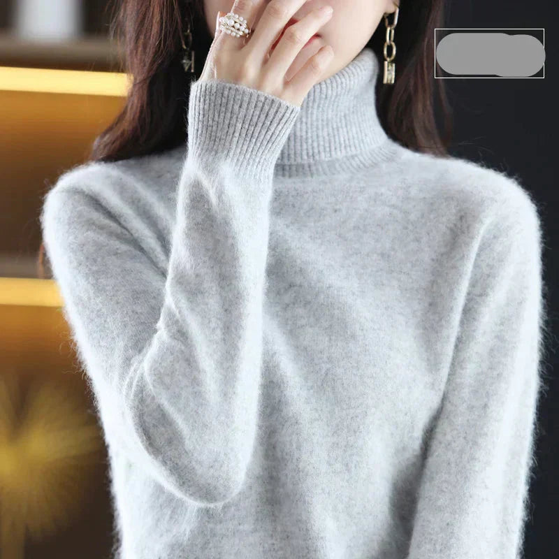 100% Cashmere High-Neck Sweater | Luxury Turtleneck Jumper for Women