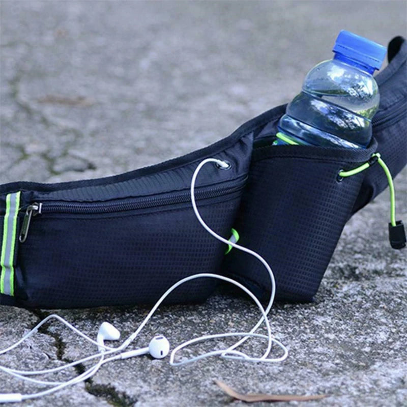Waterproof Running Belt with Drink Holder – Lightweight Hydration Waist Pack for Jogging, Hiking & Cycling