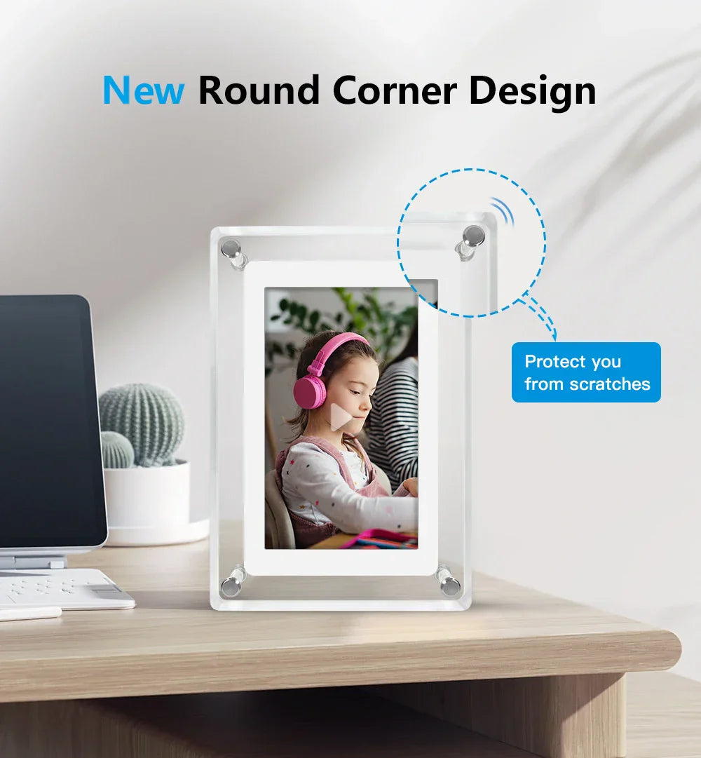 Portable Digital Photo Frame | Cordless Rechargeable Picture Album
