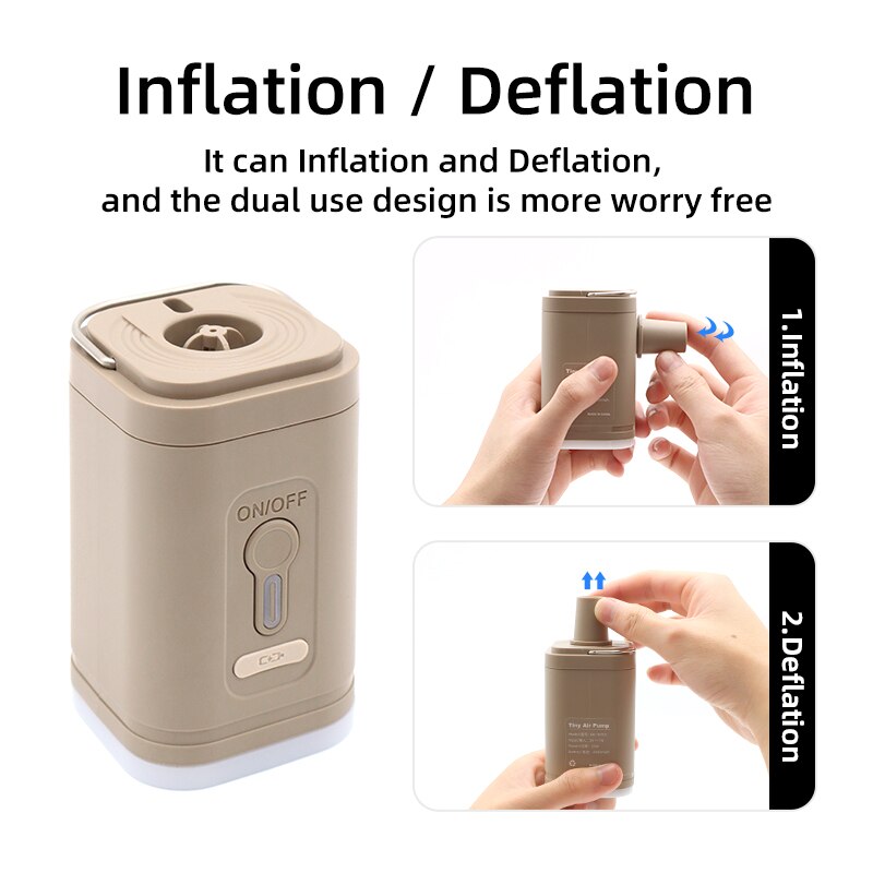 Electric Air Pump Portable Wireless Inflator for Air Beds