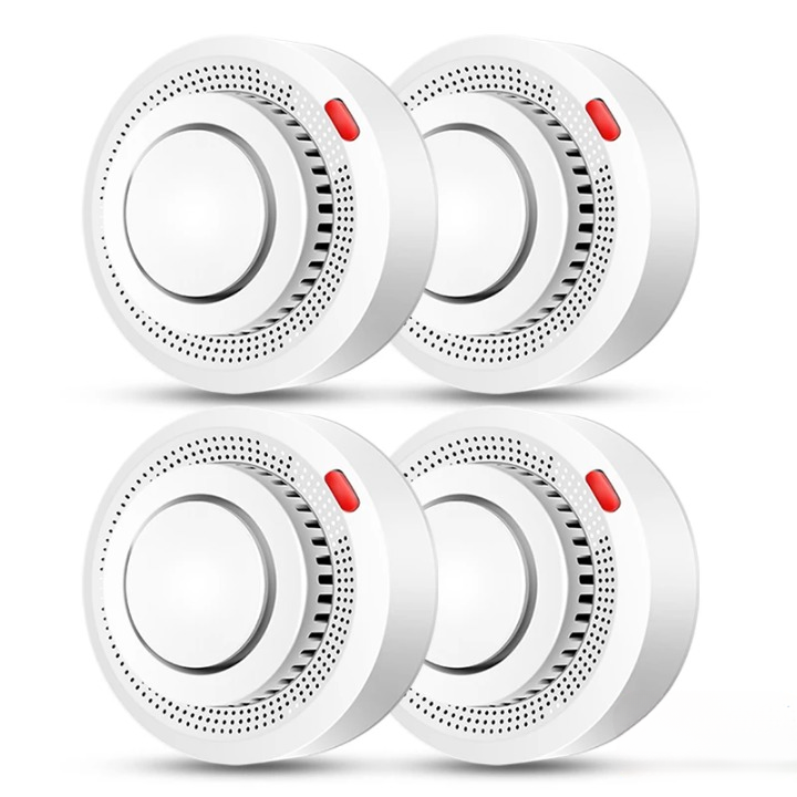 Smart WiFi Smoke & Heat Detector with Loud 85dB Alarm – Compact App-Connected Fire Alarm for Home Safety