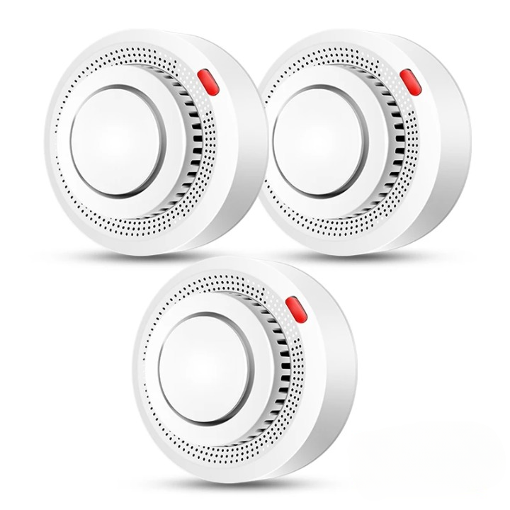 Smart WiFi Smoke & Heat Detector with Loud 85dB Alarm – Compact App-Connected Fire Alarm for Home Safety