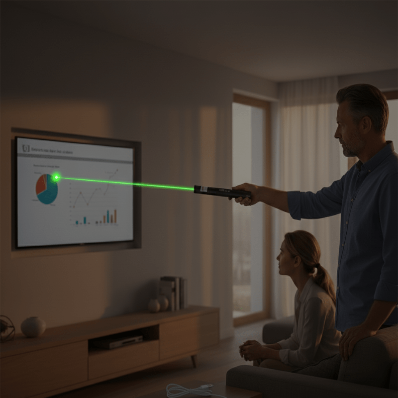 Compact Laser Presentation Pointer - Handheld Wireless Pointer for Meetings, Lectures and Slideshows