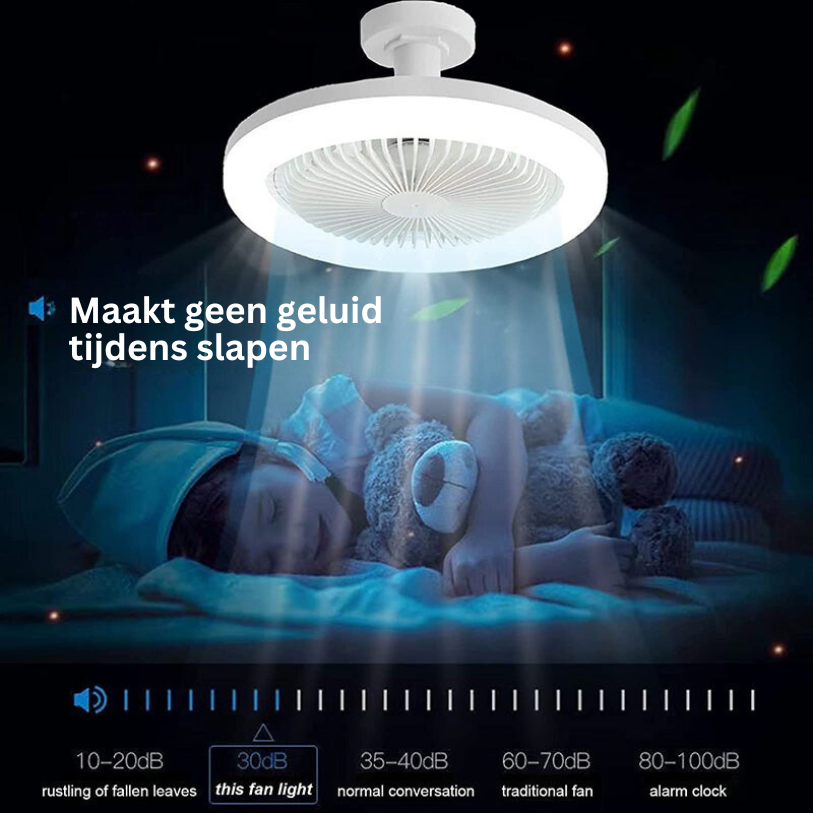 Stylish Screw-In Ceiling Fan with LED Light & Remote – Low-Profile Socket Fan for Instant Room Comfort