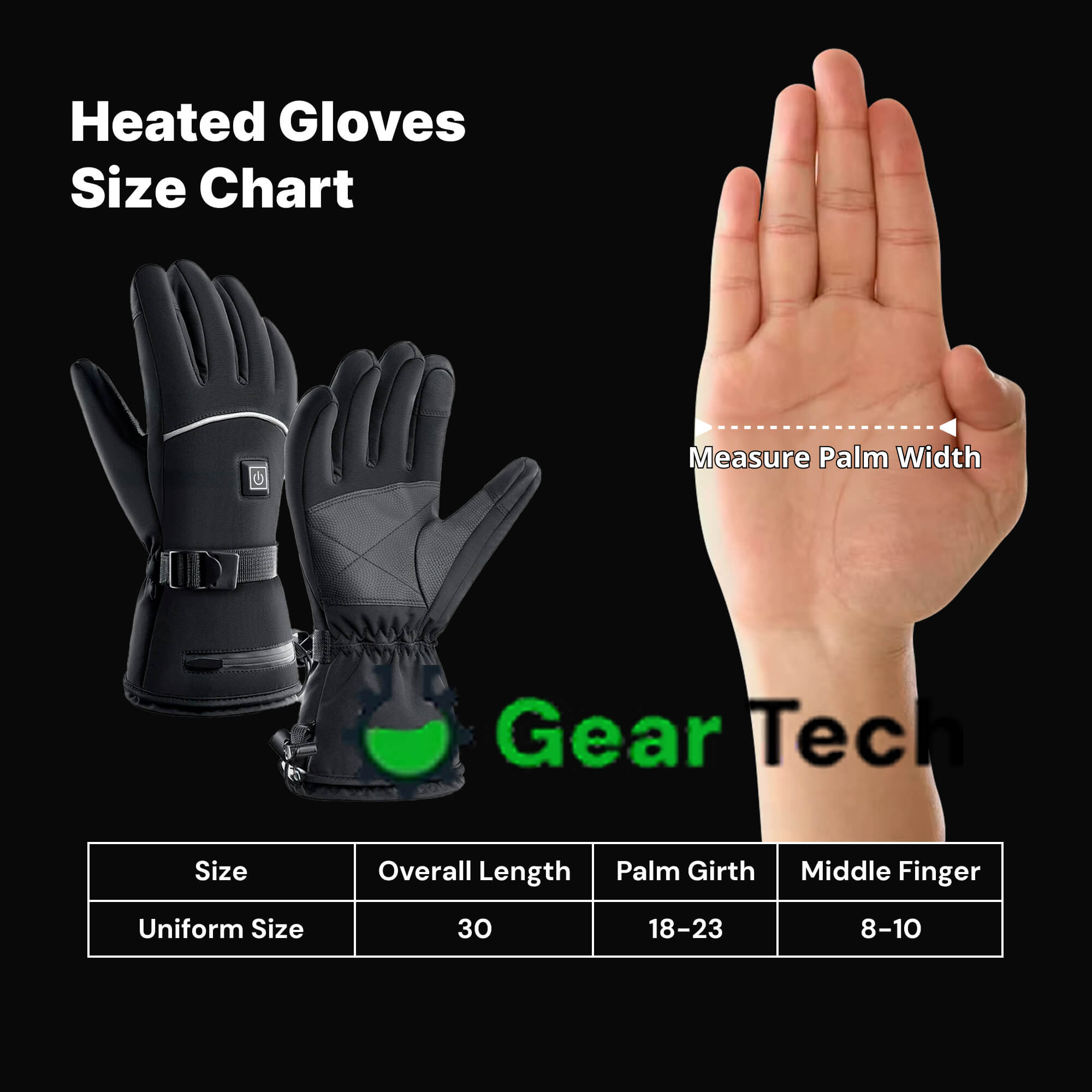 Rechargeable Heated Gloves, Waterproof, 3-Level, for Arthritis & Raynaud's Pain