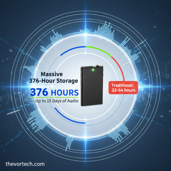 Voice Activated Mini Digital Recorder, Portable Audio Device for Lectures, Interviews, Meetings