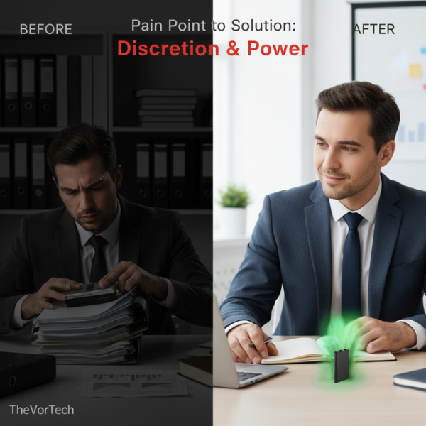 Voice Activated Mini Digital Recorder, Portable Audio Device for Lectures, Interviews, Meetings