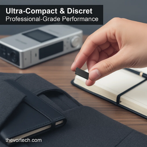 Voice Activated Mini Digital Recorder, Portable Audio Device for Lectures, Interviews, Meetings