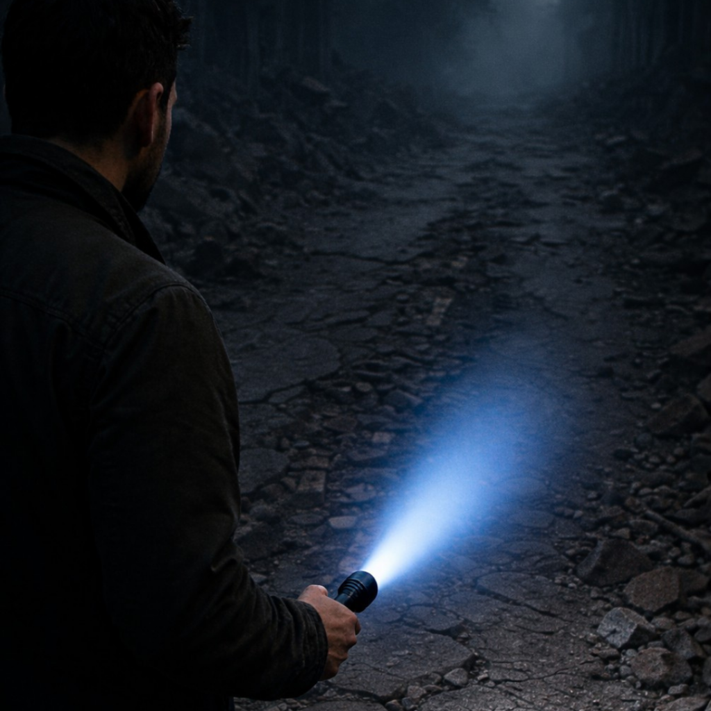 Tactical High-Power Flashlight with Waterproof Design – Reliable Emergency Torch for Camping & Blackouts
