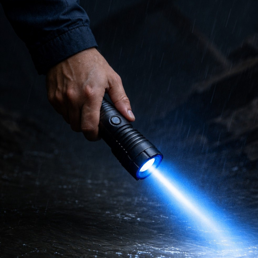 Tactical High-Power Flashlight with Waterproof Design – Reliable Emergency Torch for Camping & Blackouts