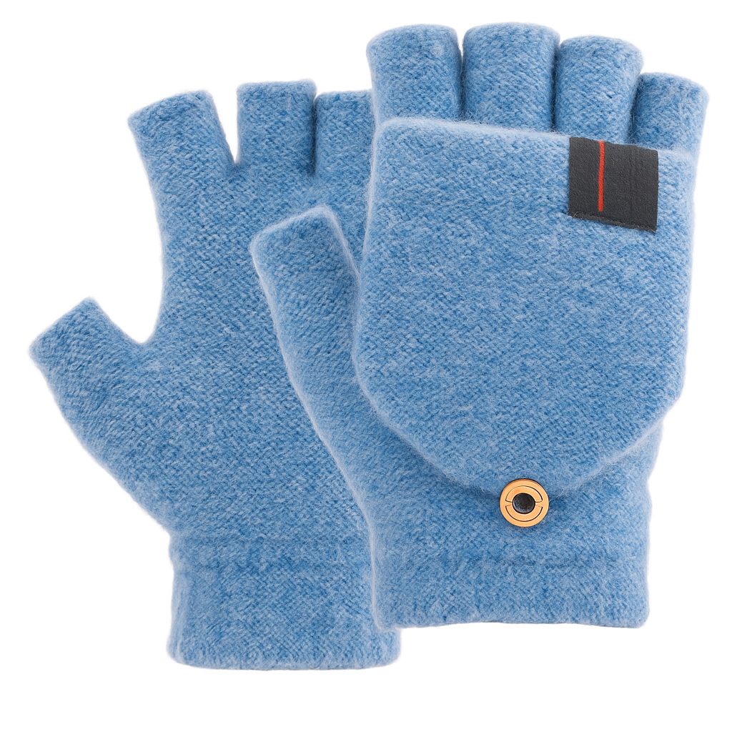 Heated Fingerless Winter Knit Gloves