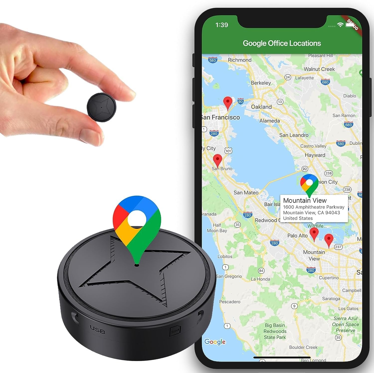 TomClark | Compact Magnetic Real-Time GPS Tracker for Cars Bikes and Personal Safety