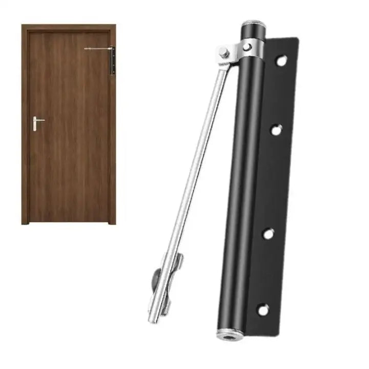 Stainless Steel Automatic Door Closer | Quiet Soft-Close Hinge