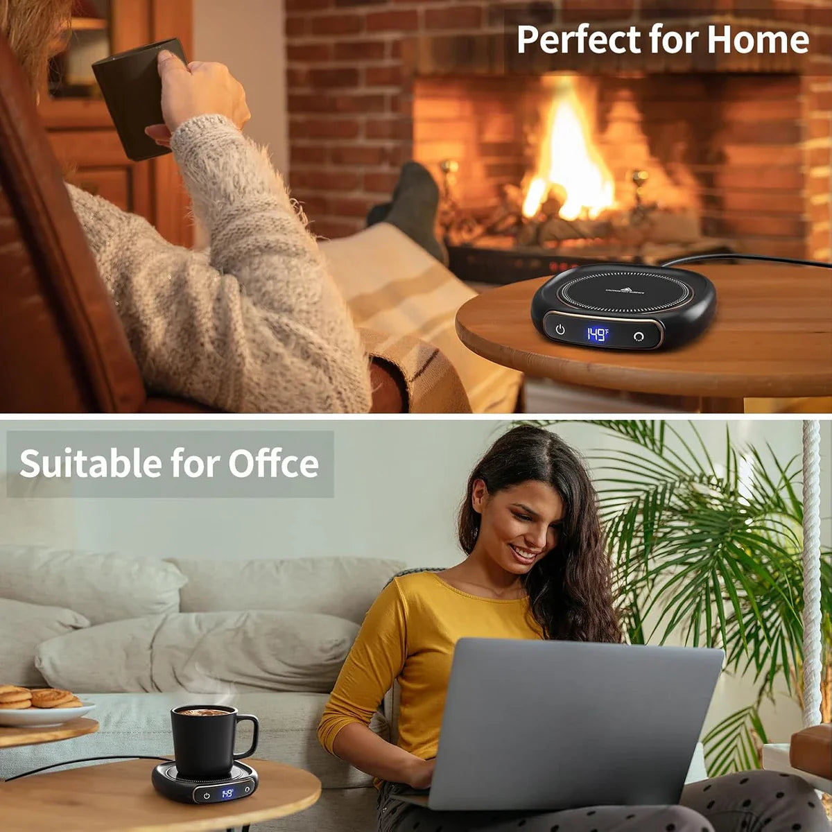 WarmDestik | Compact Smart USB Coffee Warmer Pad with Safety Timer