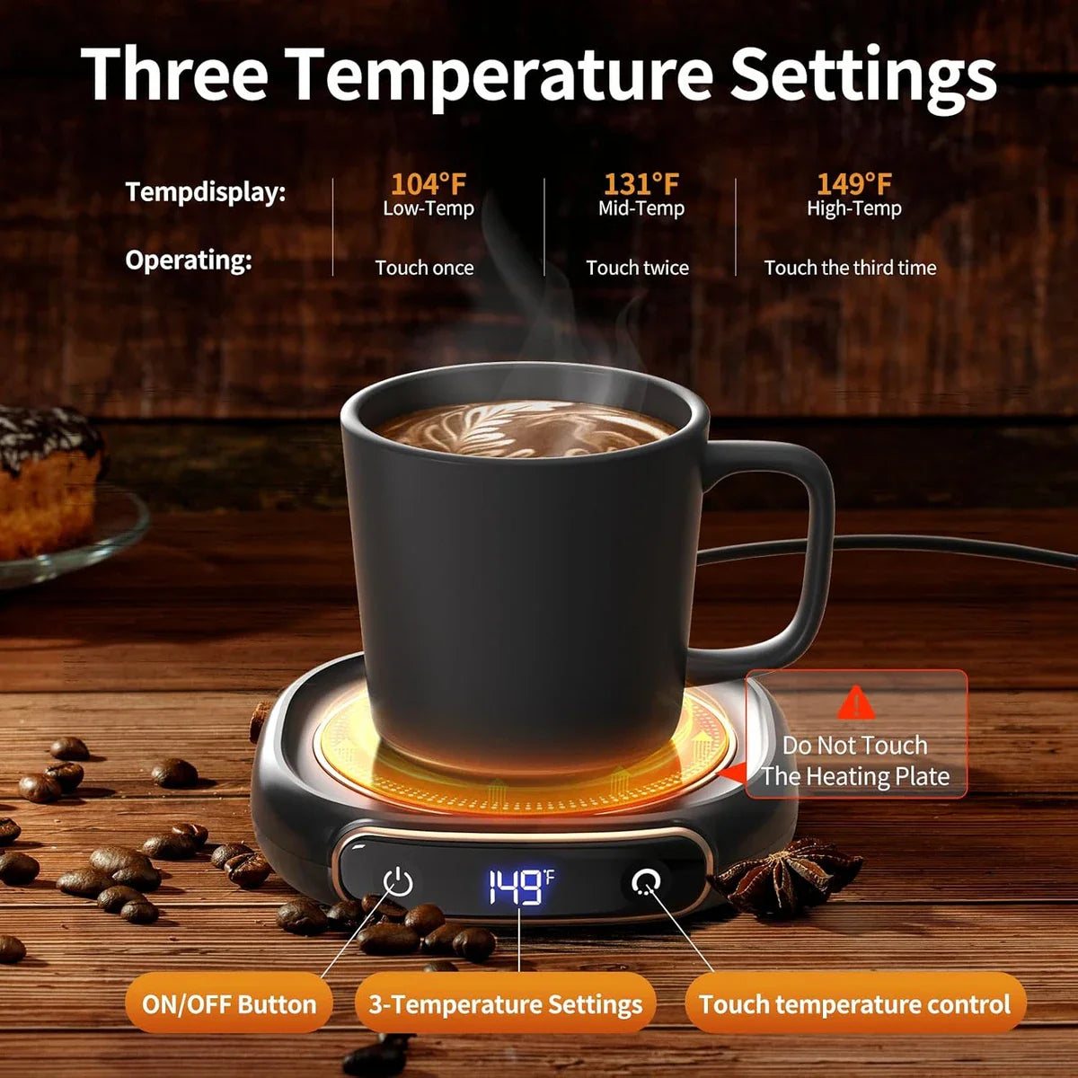 WarmDestik | Compact Smart USB Coffee Warmer Pad with Safety Timer