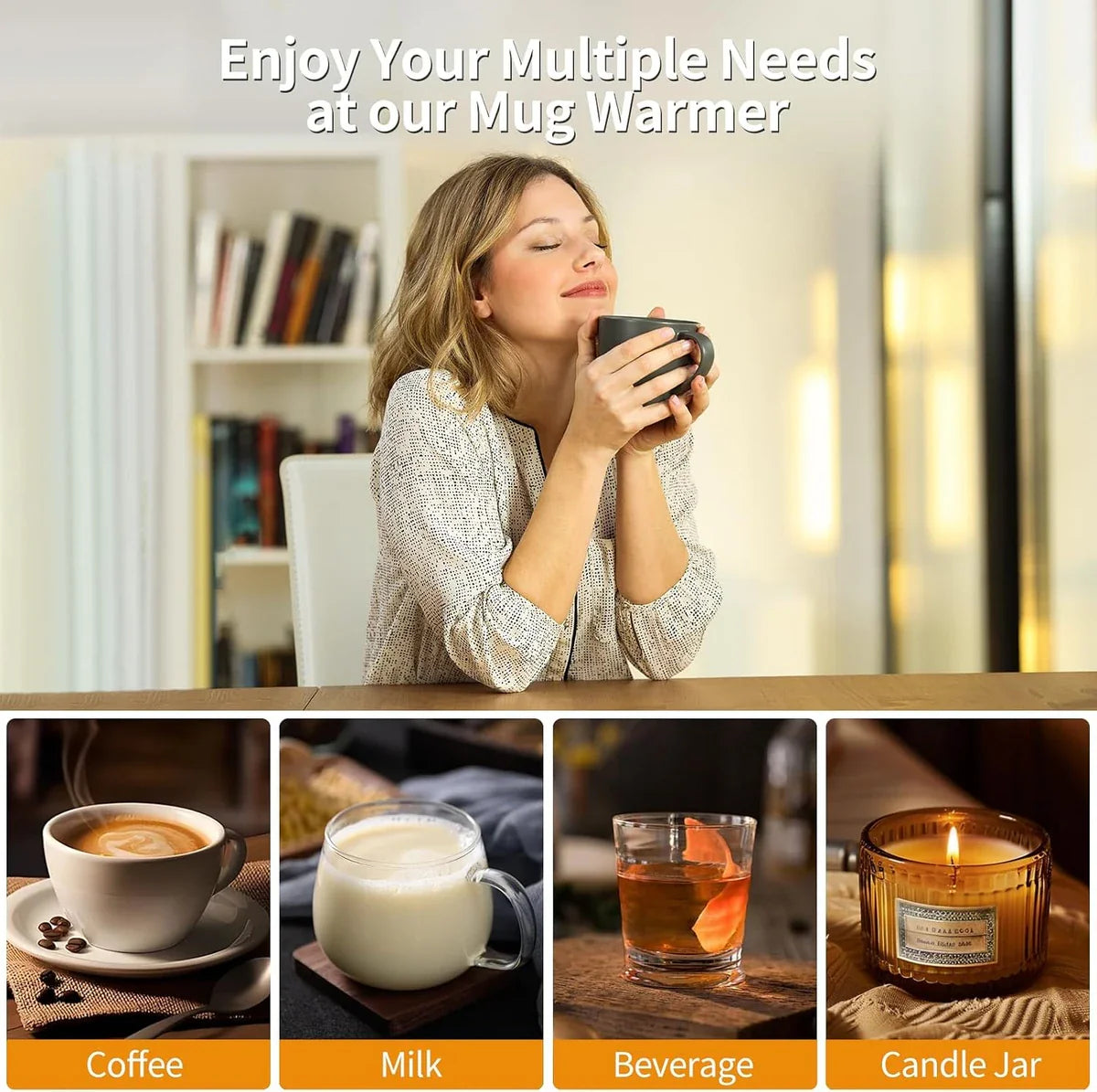 WarmDestik | Compact Smart USB Coffee Warmer Pad with Safety Timer