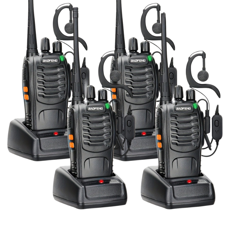 Long Range Rechargeable Walkie Talkies for Adults with Earpieces