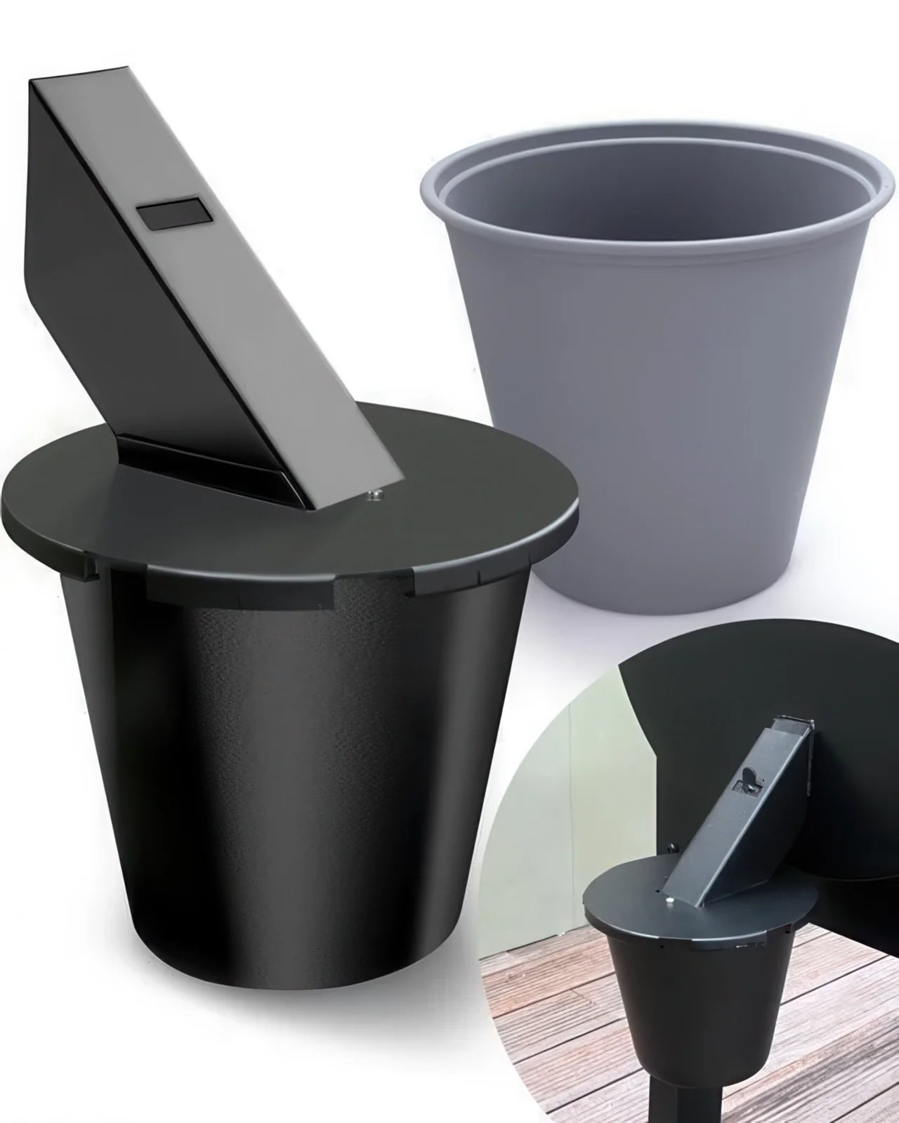 GrillGuard | Upgraded Enclosed Grease Bucket with Lid and Reusable Silicone Liner for Pellet Grills