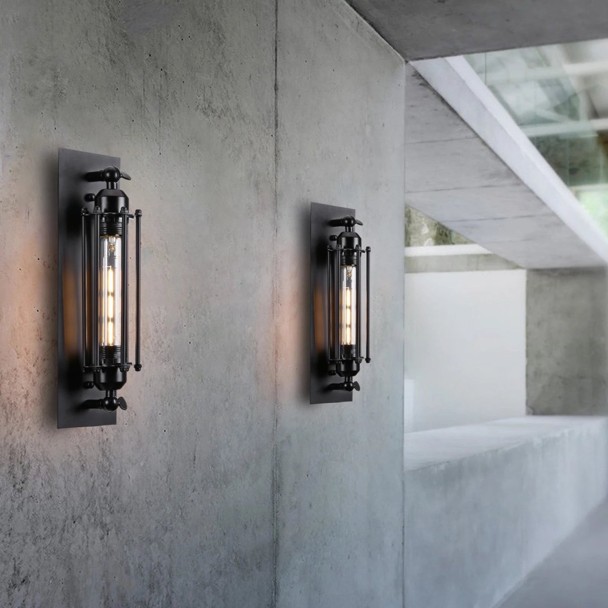 Vintage LED Wall Light with Warm Ambient Glow - Decorative Indoor Sconce for Living Rooms and Hallways