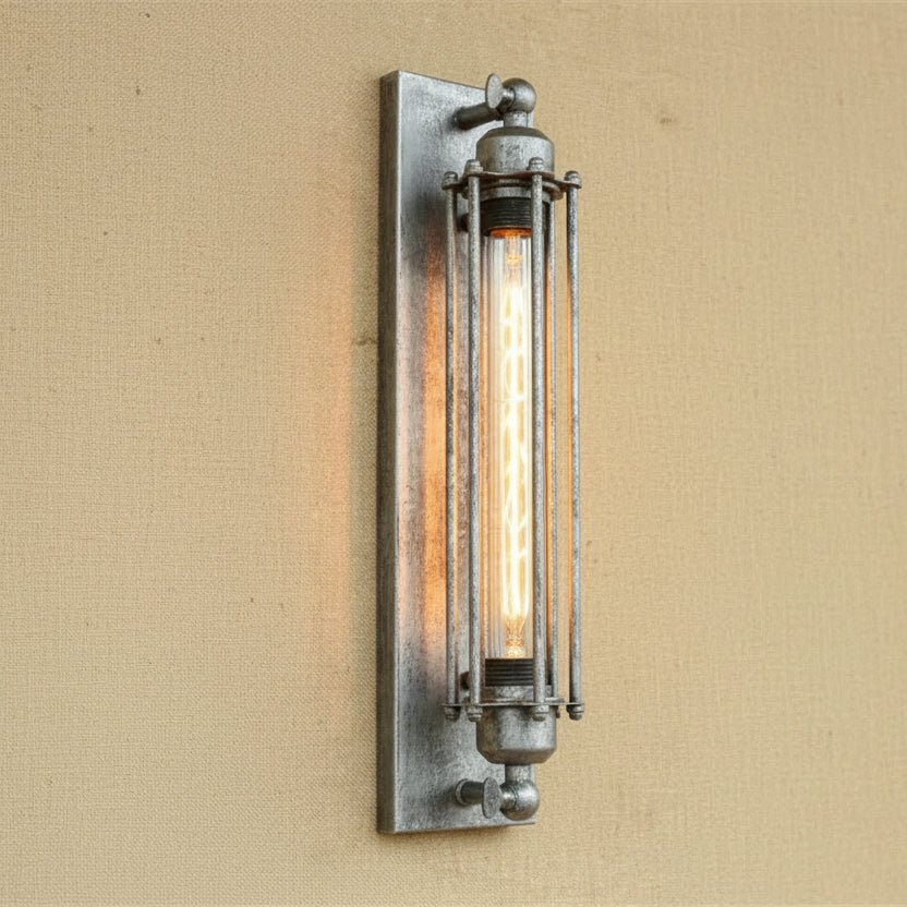 Vintage LED Wall Light with Warm Ambient Glow - Decorative Indoor Sconce for Living Rooms and Hallways