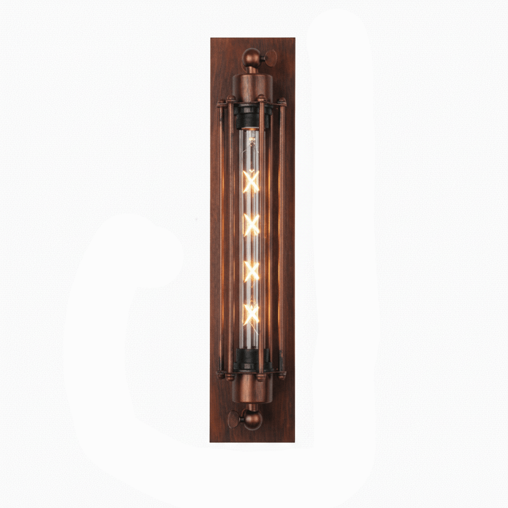 Vintage LED Wall Light with Warm Ambient Glow - Decorative Indoor Sconce for Living Rooms and Hallways