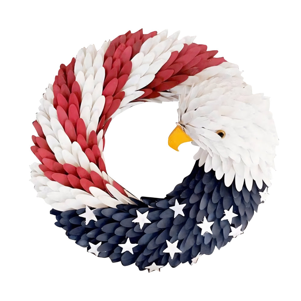 Patriotic American Eagle Wreath for Front Door and Home Wall Decor