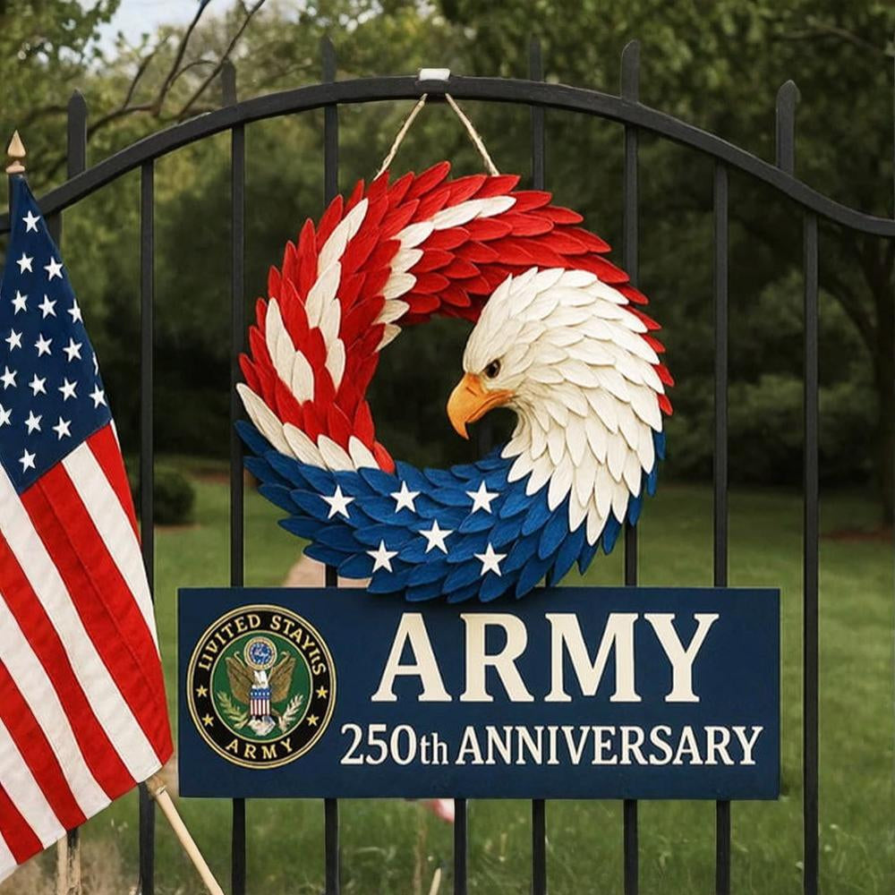 Patriotic American Eagle Wreath for Front Door and Home Wall Decor