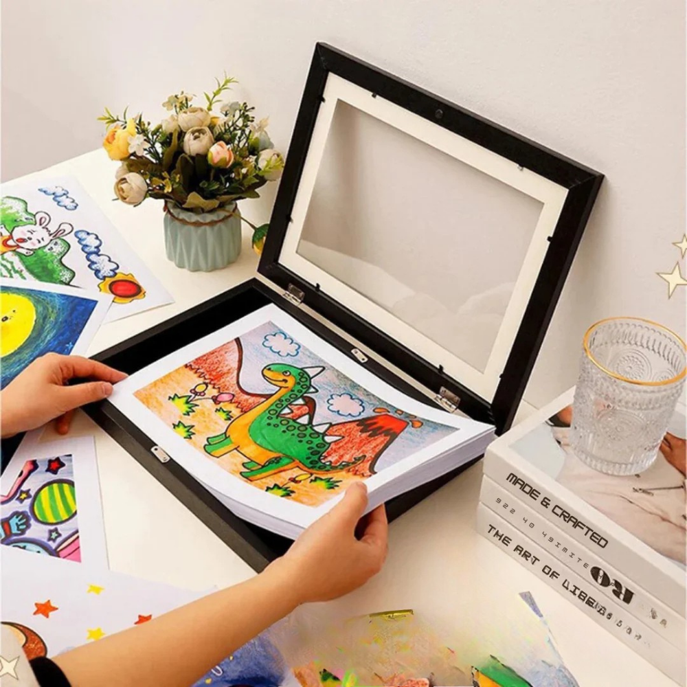 ArtNest | Kids Drawing Storage Frame and Wall Art Photo Display