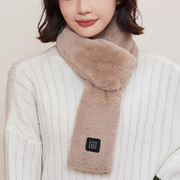 Heated Fleece Scarf, Soft Winter Neck Warmer