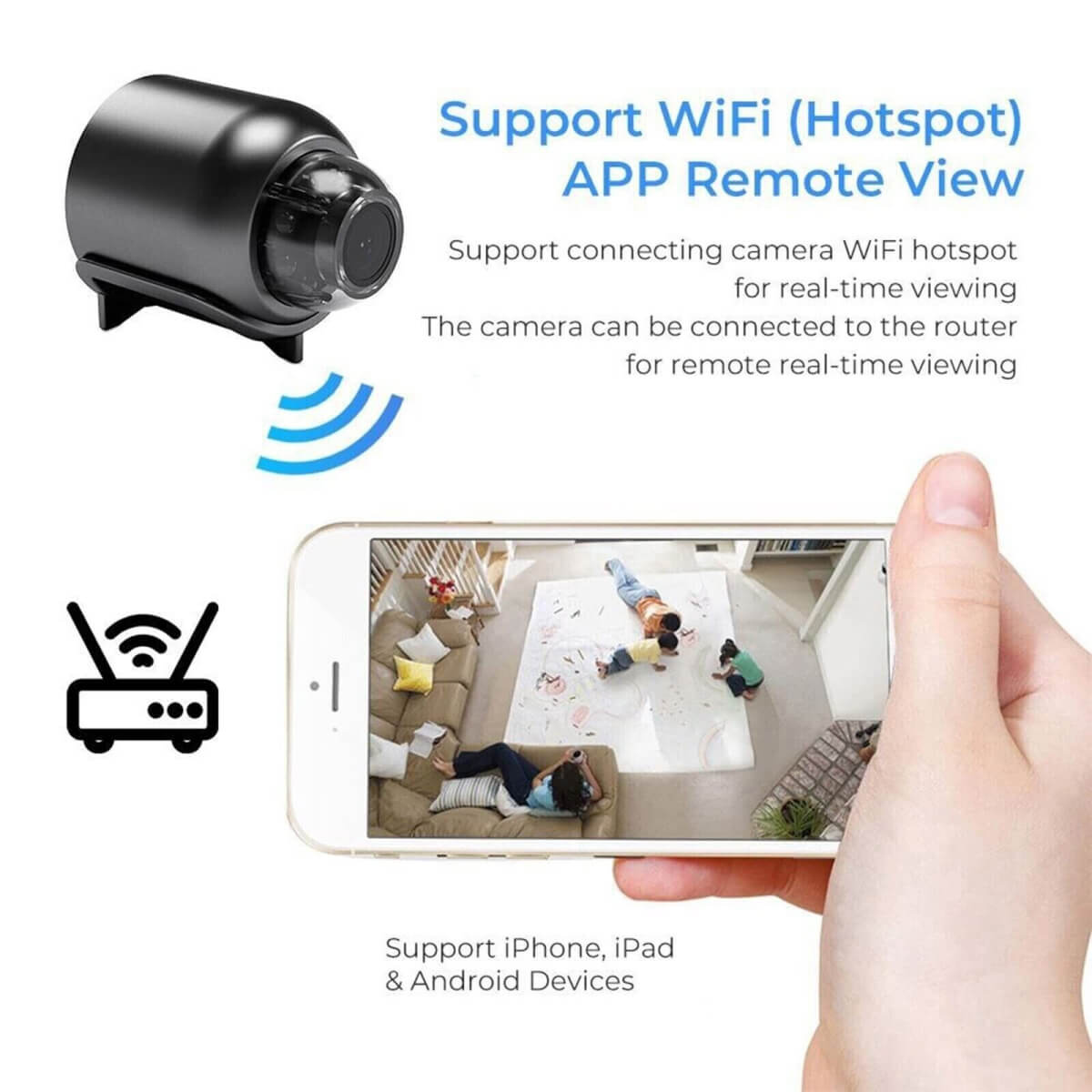 1080P Mini WiFi Security Camera | Waterproof 160° Night Vision