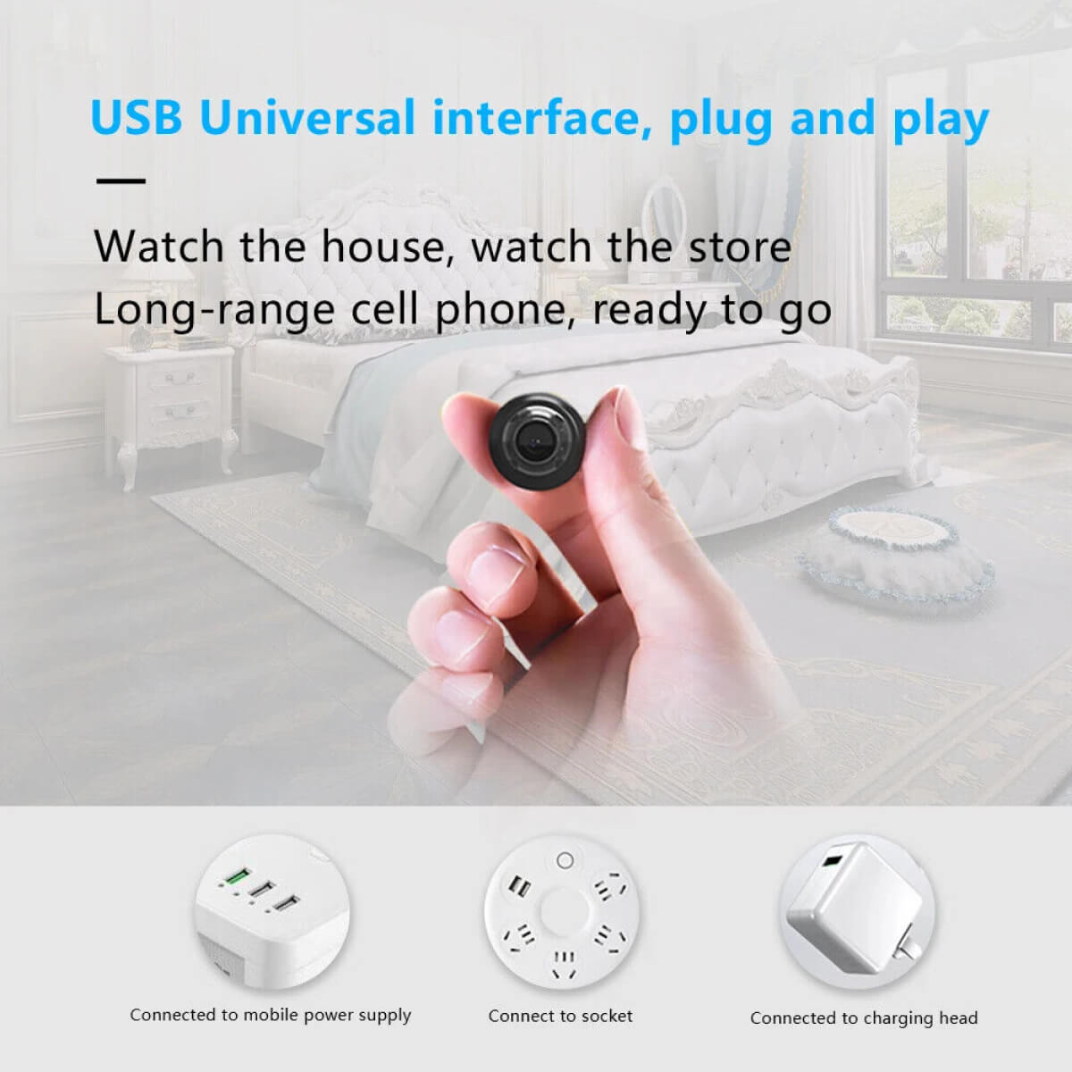 1080P Mini WiFi Security Camera | Waterproof 160° Night Vision