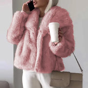 Women's Faux Fur Short Jacket | Stylish Winter Coat, Autumn Casual & Semi-Formal Style