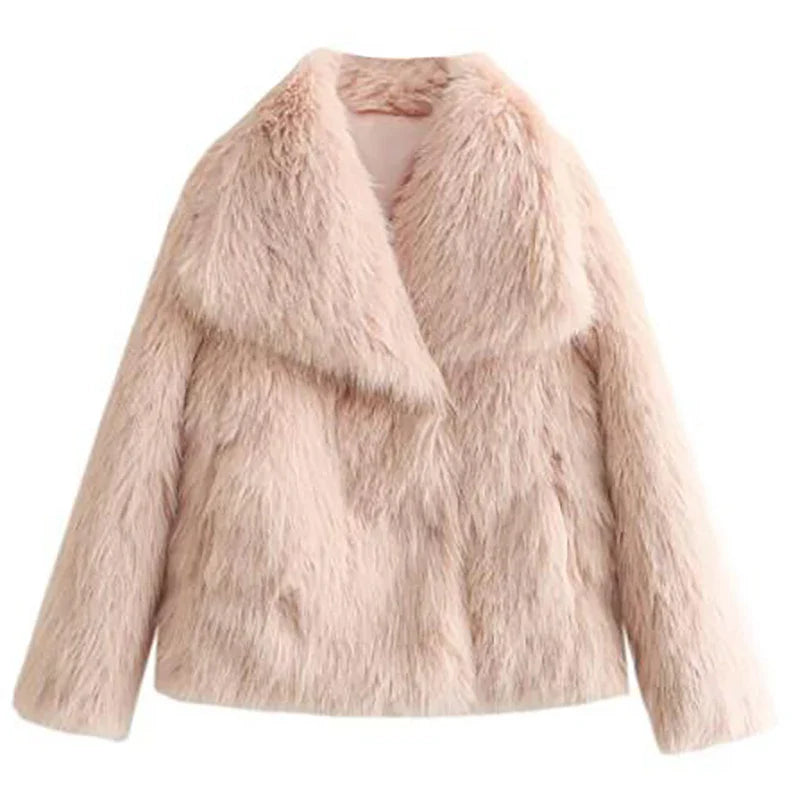 Women's Faux Fur Short Jacket | Stylish Winter Coat, Autumn Casual & Semi-Formal Style