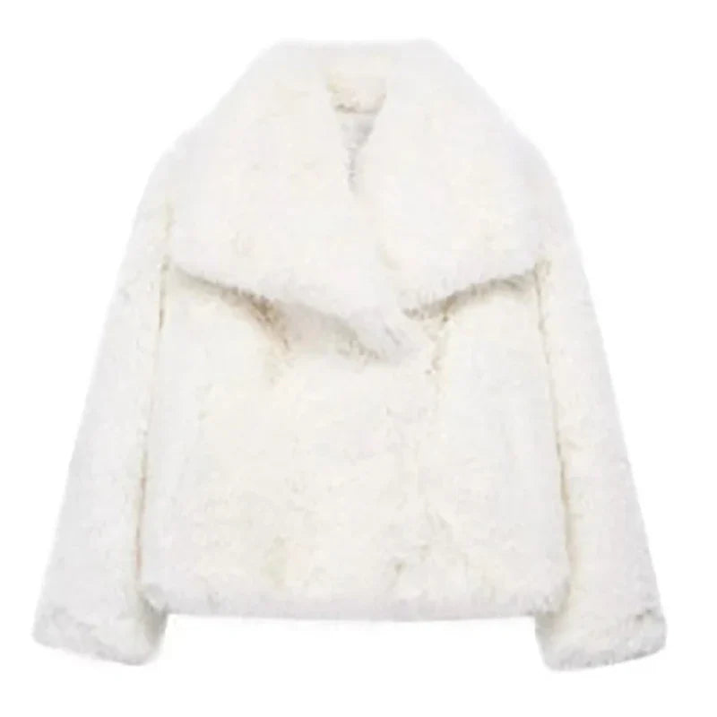 Women's Faux Fur Short Jacket | Stylish Winter Coat, Autumn Casual & Semi-Formal Style